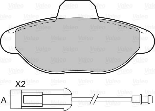 Valeo 601021 - Bremžu uzliku kompl., Disku bremzes autospares.lv