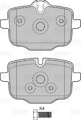 Valeo 601369 - Bremžu uzliku kompl., Disku bremzes www.autospares.lv