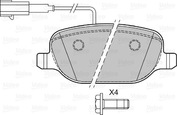 Valeo 601143 - Bremžu uzliku kompl., Disku bremzes www.autospares.lv