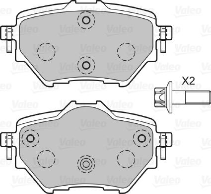 Valeo 601396 - Bremžu uzliku kompl., Disku bremzes www.autospares.lv