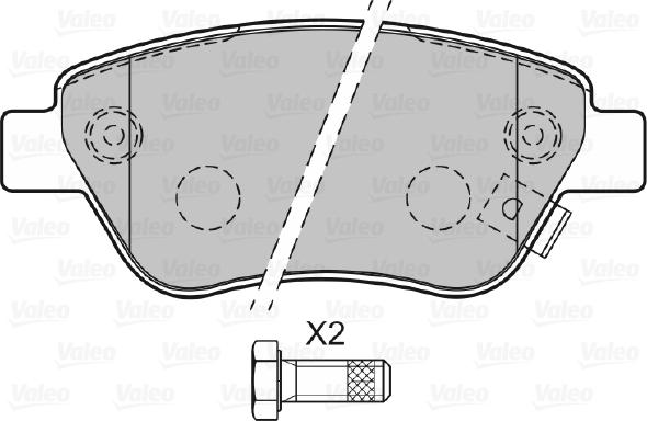 Valeo 601346 - Bremžu uzliku kompl., Disku bremzes www.autospares.lv