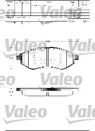 Valeo 601305 - Bremžu uzliku kompl., Disku bremzes www.autospares.lv