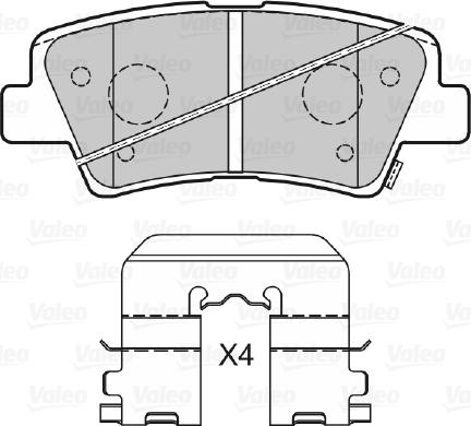 Valeo 601301 - Bremžu uzliku kompl., Disku bremzes www.autospares.lv