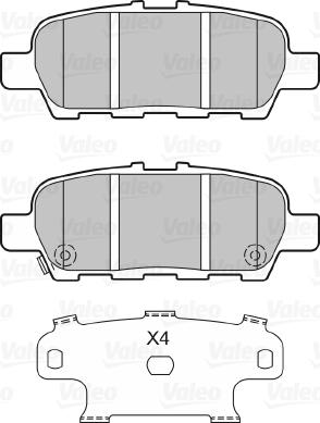 Valeo 601331 - Brake Pad Set, disc brake www.autospares.lv