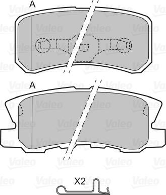 Valeo 601321 - Bremžu uzliku kompl., Disku bremzes autospares.lv