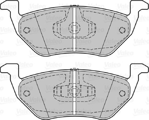 Valeo 601296 - Bremžu uzliku kompl., Disku bremzes www.autospares.lv