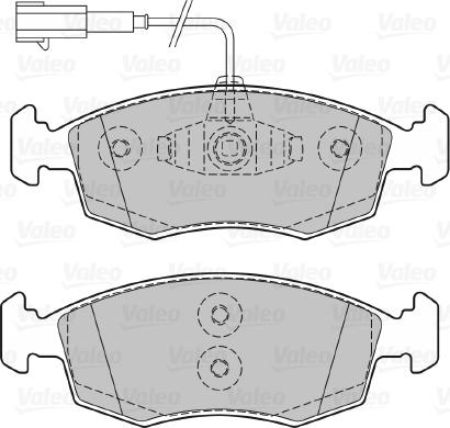 Valeo 601298 - Bremžu uzliku kompl., Disku bremzes www.autospares.lv