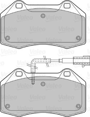 Valeo 601275 - Bremžu uzliku kompl., Disku bremzes www.autospares.lv