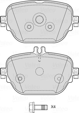 Valeo 601767 - Bremžu uzliku kompl., Disku bremzes www.autospares.lv