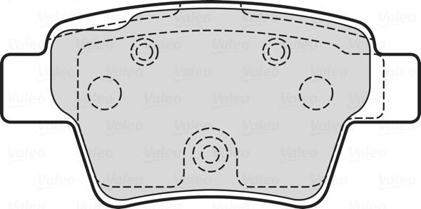 Valeo 601707 - Тормозные колодки, дисковые, комплект www.autospares.lv