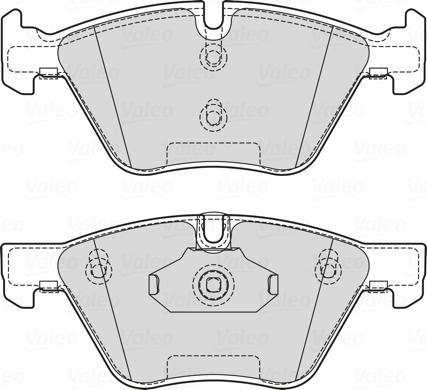 Valeo 601711 - Тормозные колодки, дисковые, комплект www.autospares.lv