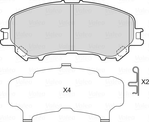 Valeo 601733 - Bremžu uzliku kompl., Disku bremzes www.autospares.lv