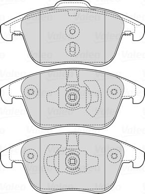 Valeo 601737 - Bremžu uzliku kompl., Disku bremzes www.autospares.lv