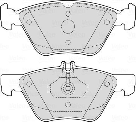 Valeo 601729 - Bremžu uzliku kompl., Disku bremzes www.autospares.lv