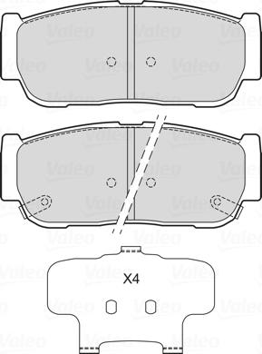 Valeo 601724 - Bremžu uzliku kompl., Disku bremzes www.autospares.lv