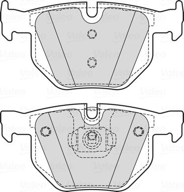 Valeo 601725 - Bremžu uzliku kompl., Disku bremzes www.autospares.lv