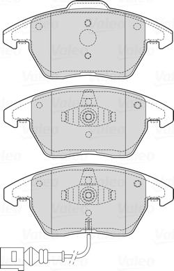 Valeo 601723 - Bremžu uzliku kompl., Disku bremzes www.autospares.lv