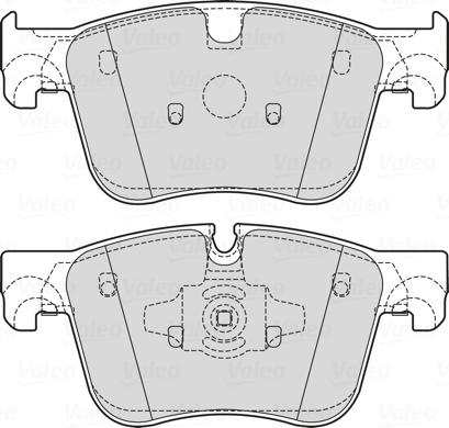 Valeo 601722 - Bremžu uzliku kompl., Disku bremzes autospares.lv