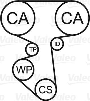 Valeo 614586 - Водяной насос + комплект зубчатого ремня ГРМ www.autospares.lv