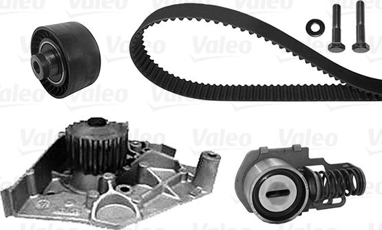 Valeo 614657 - Водяной насос + комплект зубчатого ремня ГРМ www.autospares.lv