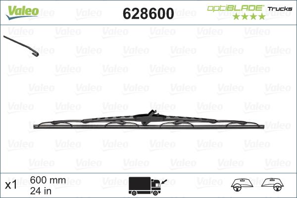 Valeo 628600 - Щетка стеклоочистителя www.autospares.lv