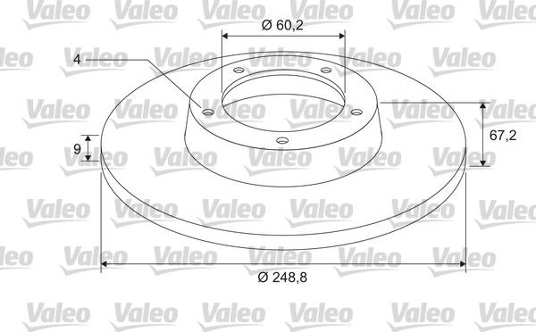 Valeo 675405 - Тормозной диск www.autospares.lv