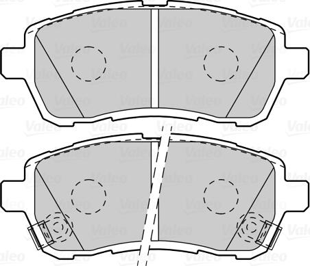 Valeo 670999 - Bremžu uzliku kompl., Disku bremzes www.autospares.lv