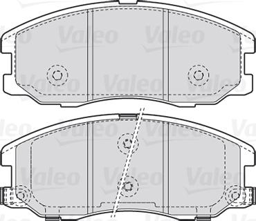 Valeo 670942 - Тормозные колодки, дисковые, комплект www.autospares.lv