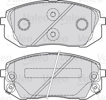 Valeo 670934 - Bremžu uzliku kompl., Disku bremzes www.autospares.lv