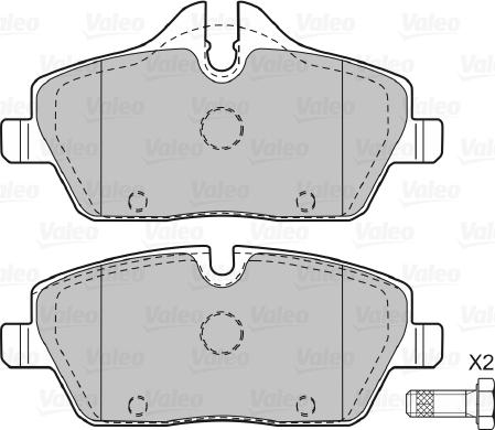 Valeo 670699 - Bremžu uzliku kompl., Disku bremzes www.autospares.lv