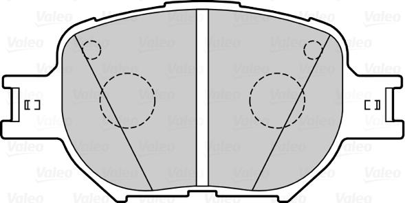 Valeo 670090 - Bremžu uzliku kompl., Disku bremzes www.autospares.lv