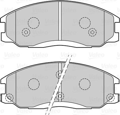 Valeo 670086 - Тормозные колодки, дисковые, комплект www.autospares.lv