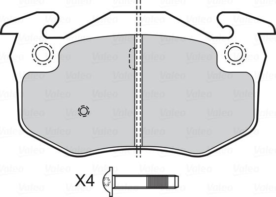 Valeo 670158 - Brake Pad Set, disc brake www.autospares.lv