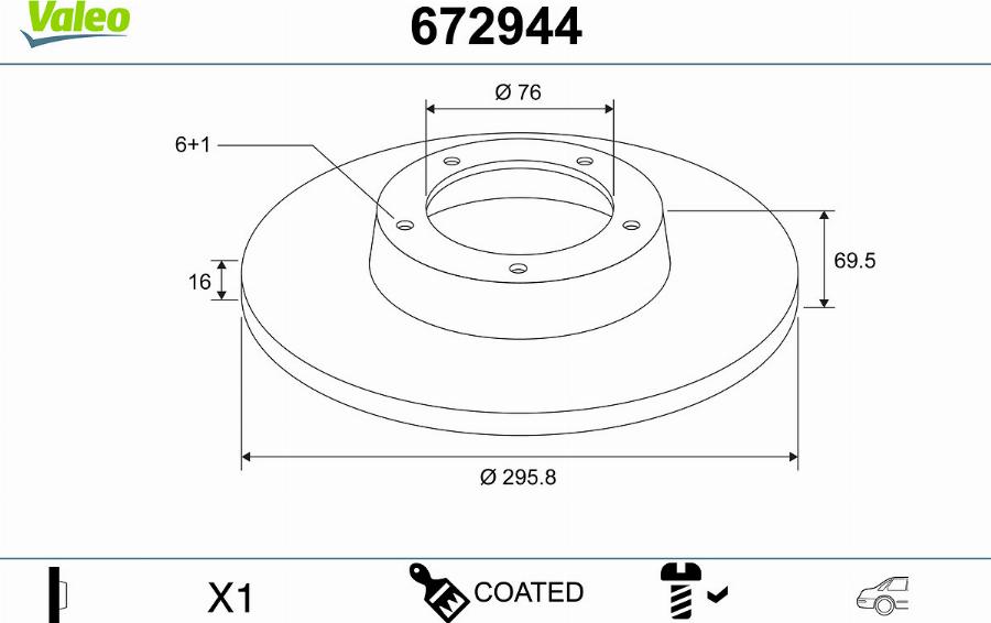 Valeo 672944 - Bremžu diski www.autospares.lv