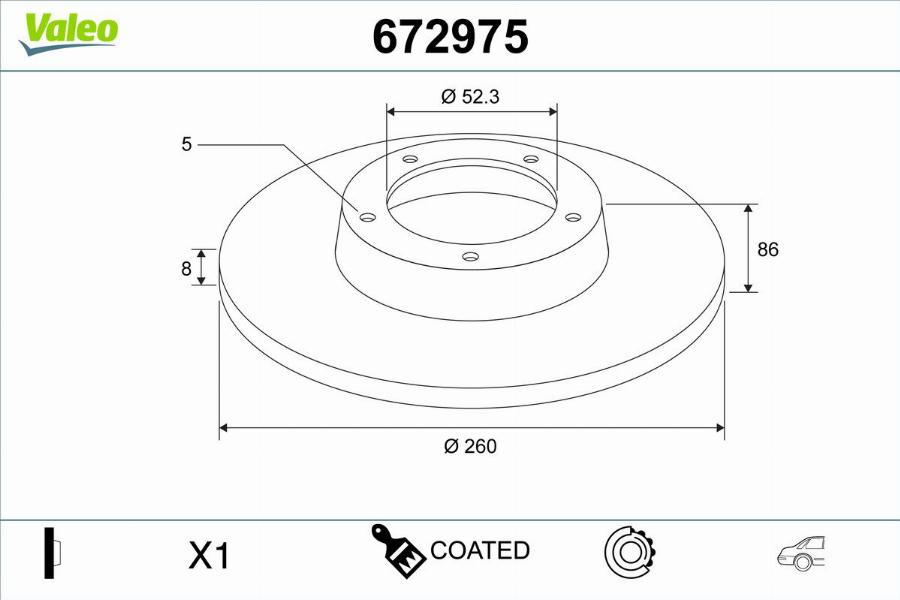 Valeo 672975 - Bremžu diski www.autospares.lv