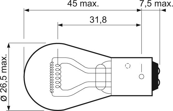 Valeo 032105 - Kvēlspuldze, Bremžu signāla / Aizm. lukturi autospares.lv