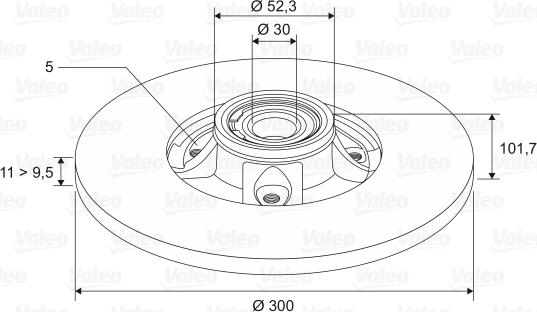 Valeo 197454 - Bremžu diski www.autospares.lv