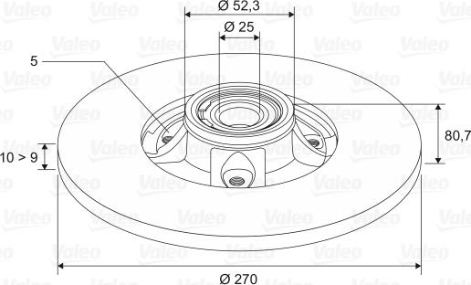 Valeo 197452 - Bremžu diski www.autospares.lv