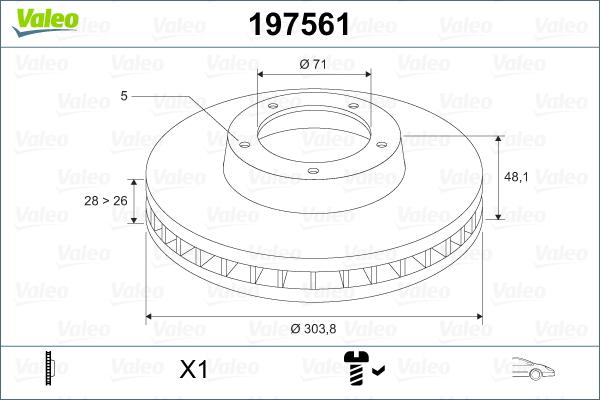 Valeo 197561 - Bremžu diski autospares.lv