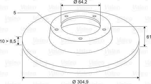 Valeo 197518 - Bremžu diski www.autospares.lv