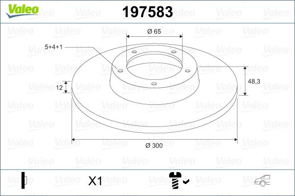 Valeo 197583 - Bremžu diski www.autospares.lv