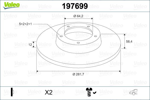 Valeo 197699 - Bremžu diski autospares.lv