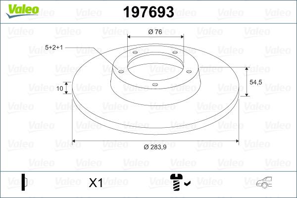 Valeo 197693 - Bremžu diski www.autospares.lv