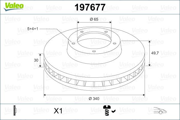 Valeo 197677 - Bremžu diski www.autospares.lv