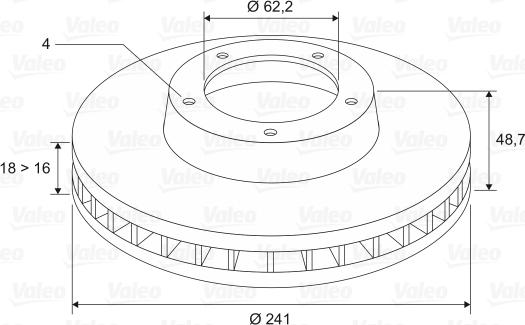 Valeo 197096 - Bremžu diski www.autospares.lv