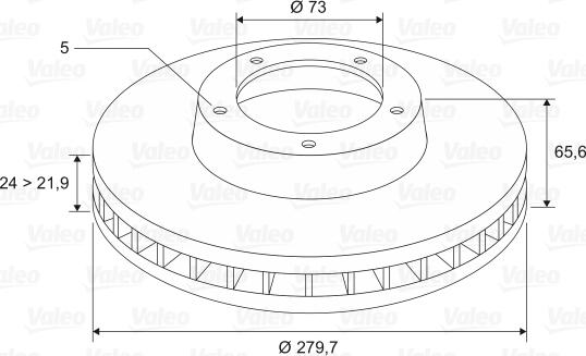 Valeo 297043 - Brake Disc www.autospares.lv