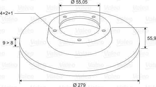 Valeo 197019 - Bremžu diski www.autospares.lv