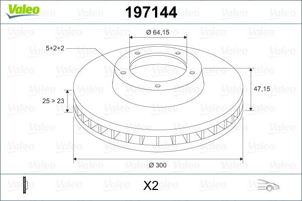 Valeo 197144 - Bremžu diski www.autospares.lv