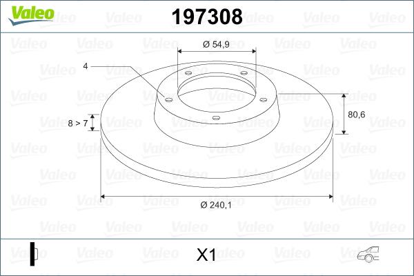 Valeo 197308 - Bremžu diski www.autospares.lv