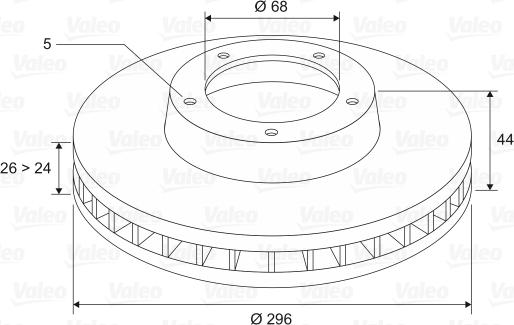 Valeo 197317 - Bremžu diski www.autospares.lv